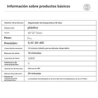 Logger De Temperatura USB Registrador De Datos De Humedad Y Temperatura Single Use Con Reporte PDF 30/60/90 Días Puerto USB 10000 Puntos - details 25