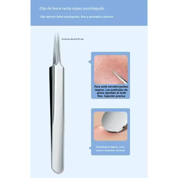 Kit De 11 Piezas De Herramientas Para El Cuidado De La Piel Eliminador De Acné Y Puntos Negros Agujas Para El Cabello Encarnado Limpiador Profundo Del Pelo - 1