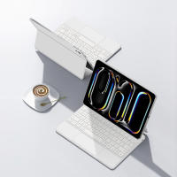 Teclado Mágico Con Retroiluminación Para iPad pro 13 2024 Cubierta Inteligente Compatible Con Idiomas Español Portugués Árabe Alemán Y Francés - details 19