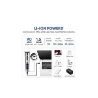 NAVANINO Cortapelos Recortadora de Barba para Hombres de Cabello Nariz Corporal Todo en 1 Kit de Aseo USB Recargable, Negro - details 2
