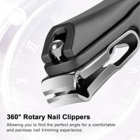 Tijeras De Uñas Rotativas 360 Grados En Acero Inoxidable Herramientas De Manicura Antisalpicaduras Multi-Angulo Para Dedos Y Pies - details 2