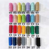 Cordón De Algodón 100% De 3mm Colorido Para Manualidades Y Decoración De Hogar Y Bodas Hilo Tejido Para Embalaje De Película 100m - details 0