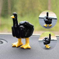 Pequeño Pato Creativo Y Divertido Estatua De Resina Personalizada Con Dedo Middle Para Decoración De Escritorio Hogar Jardín Regalo Figura Animal Estilo Moderno - details 13