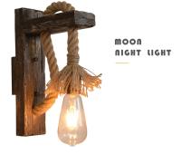 Sconce De Pared Vintage Industrial Luz Rustica En Madera Y Metal Para Interior Estilo Farmhouse Para Comedor - details 7