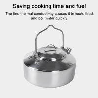 Tetera De Acero Inoxidable Para Exteriores Con Mango Cerrado Portátil Para Camping Y Picnics Cocina Al Aire Libre 1L Accesorio De Cocina - details 3