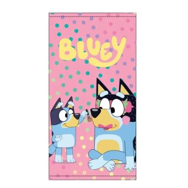 Toalla para Playa Piscina Bluey Rosa Oficial 70x140cm infantil de microfibra para niños - 1