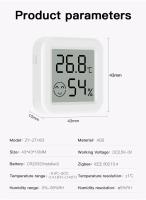 Sensor De Temperatura Y Humedad Zigbee 3.0 Tuya Control Remoto Por App Compatible Con Smart Life Yandex Y Alexa Para Hogar Inteligente - details 1