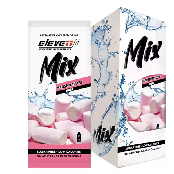 Eleven Fit Mix Instantáneo, Caja de 12 Sobres Sabor Nube - Prepara 1.5L de Bebida Saludable - Sin Azúcar, Baja en Calorías y Carbohidratos - Ideal para Agua/Leche, Cocinar y Preparar Postres - Mejora tu Dieta - Apto para Adultos y Niños - 1