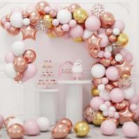 Kit De Arco De Globo Rosa Dorado Con Rosa Naranja Y Blanco Para Graduación Propuesta Día De San Valentín Confesión - details 1