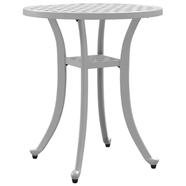 Mesa de Jardín Aluminio Fondo Blanco Ø 48x53 cm - 1