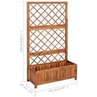 vidaXL Arriate con enrejado madera maciza de acacia 85x38x150 cm - details 6