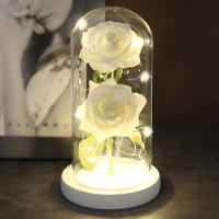 Lámpara De Rosas Rojas En Domos De Vidrio Base De Madera Belleza Y Bestia Regalo De San Valentín Y Navidad Decoración Para El Hogar - details 17