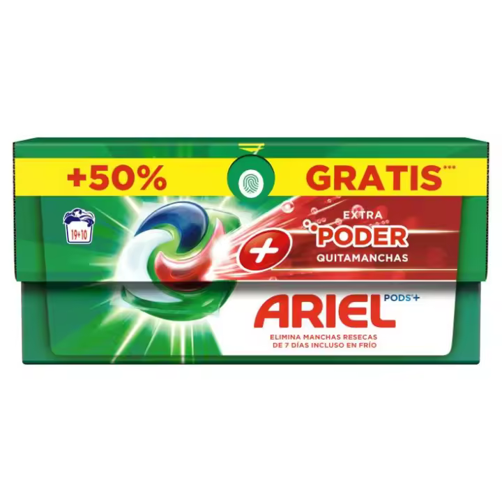 ARIEL Detergente cápsulas pods extrapoder 54 lavados 2 x (19+8) - 1