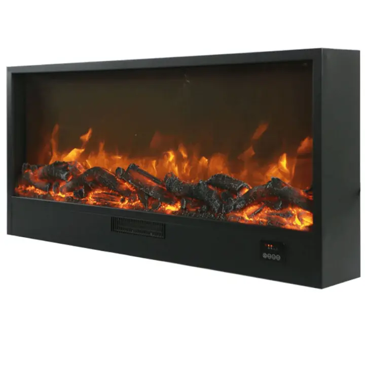 Sined Chimenea Ispica Chimenea Electrica Empotrada Larga 108 Cm 1500W Negra Perfecta Para Ser Totally Empotrada En Muebles De Madera Paredes De Pladur y Paredes De Madera Fijas - 1