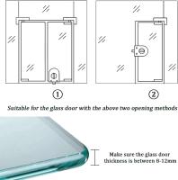 Cerradura de Puerta Seguridad Antirrobo Pestillo de Puerta de Vidrio Inoxidable Maple 10 ~ 12 mm Abrir / Cerrar Baño Hogar Hotel Oficina Use - details 2