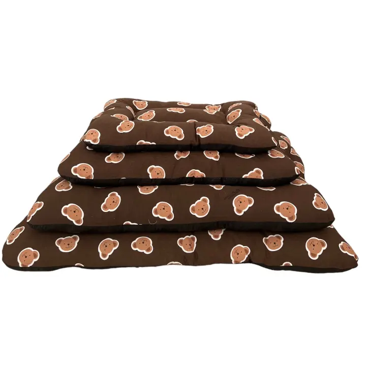 COTTECOTA-Cama para perros Cama para mascota de 4 tamaños colchoneta para Dormir para Mascotas Adecuada para Perros Grandes y pequeños Colchón Perro Lavable  Estampado de Oso, perro, cereza - 1