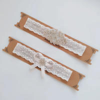 Garter De Boda Brillante Con Cristales Para Novia Accesorio De Túnel De Boda De Dos Piezas Material Poliéster Origen Hunan China - details 1