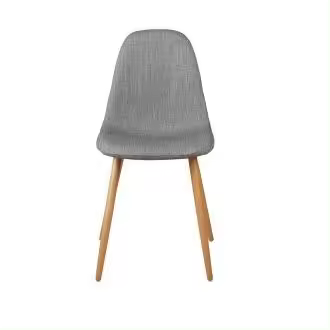 MOBELSTORE SILLA DENIS GRIS PATA METALICA NATURAL - 1