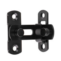 Cerradura De Puerta De Corral En Acero Inoxidable Con Cierre De Palanca 90-180 Grados Cerradura De Hierro Negro Para Puerta Deslizante De BarnIZH - details 6