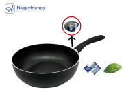 HAPPY FRIENDS Sartén Honda Aluminio Estilo Piedra Antiadherente para inducción Ø20/24/26/28/32 CM. Libre de PFOA. Teflón - details 0