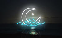 Ilumina Tu Habitación Con El Leño De Luna Sobre El Mar LED De Nieve De Noche Luz De Neón Para Decoración Del Hogar Regalo De Anime - details 1