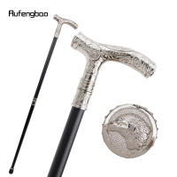 Bastón De Moda Con Relieve De Cabeza De Águila Blanca Y Flor Totem 93cm Punta De Goma Material De Eje De Acero Para Actividades Al Aire Libre - details 3