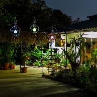Luz solar, Lámpara de Adorno de Jardín Lámpara de bola de Cristal with Energía Solar Lámpara de bola de Cristal brilliant Color changingly Lámpara Colgant - details 0