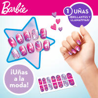 Barbie - Set belleza glitter 3 en 1: mechas, manicura y tatuajes para niñas - details 2