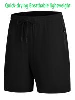 Shorts De Verano Para Hombre Con Cinta Elástica Y Bolsillos Con Cierre Para Correr Y Entrenamiento Poliéster Transpirable Y Secado Rápido - details 1