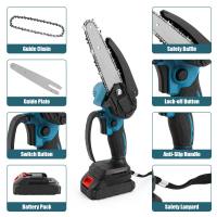 6-Inch Mini Cordless Chainsaw Powerful 20000RPM Electric Saw 21V Rechargeable Handheld Garden Woodworking Cutting Power Tools - details 1