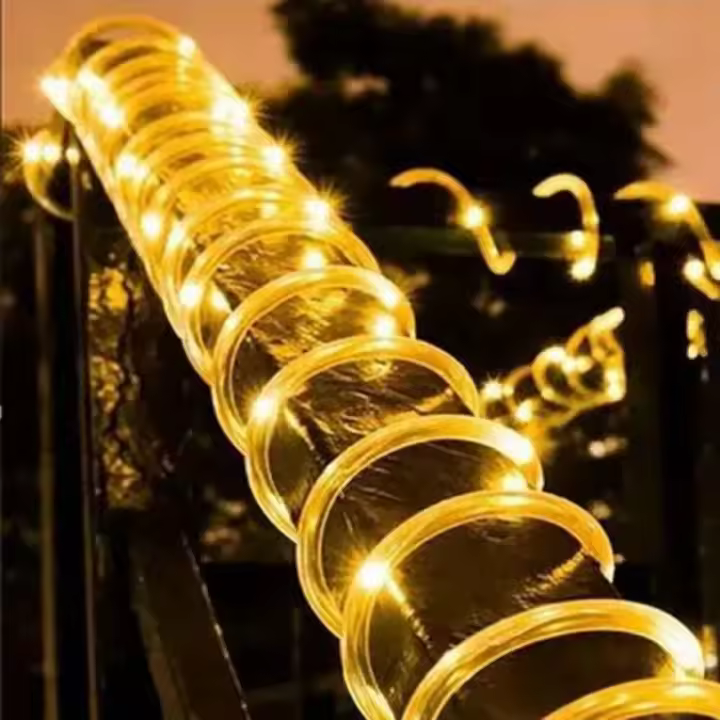 Luces Solares De Cadena LED Para Jardín Y Pista De Baile Luz Solar Impermeable Con 8 Modos De Iluminación Instalación Por Montaje Material ABS Fuente De Energía Solar - 1