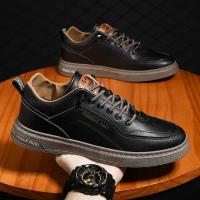 Zapatos Casuales Para Hombre De Color Sólido Y Moda Portátiles Cómodos Planos Antideslizantes Y Resistentes Al Desgaste Deporte Con Suela De Cuero Viscosa Talla Verdadera - details 9