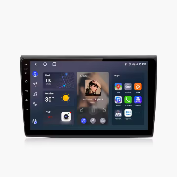 Junsun AI Voice Car Radio Stereo For Fiat Bravo 2007 2008 2009 2010-2012 Car Auto Radio Built-In Wireless Carplay & Android Auto Automotive Multimedia Touch Screen 360 camera Car Intelligent Systems With GPS Navigation - 1