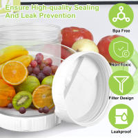Contenedor De Encurtidos Tapa De Separación Seco Y Húmedo Jars De Olivas a Prueba De Fugas Con Strainer Contenedor Reutilizable Para Almacenamiento De Alimentos - details 13