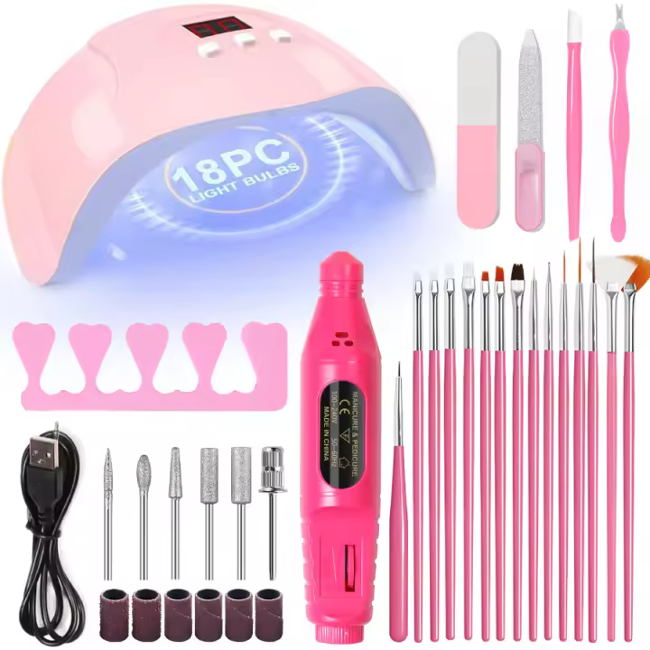 Kit De Manicura Con Lámpara UV LED Y Máquina De Taladro Para Eliminar Piel Muerta Set De Herramientas De Uñas LINMANDA - 1