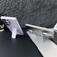 Funda De Teléfono Magnética De Lujo Mate Y Transparente Para Samsung Galaxy S24 S23 Ultra plus Compatible Con Magsafe Carga Inalámbrica Soporte Trasero Resistente a Arañazos Y Huellas Con Soporte Y Almohadilla Antideslizante - details 6