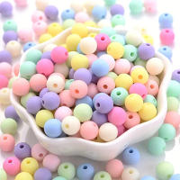 Todas Las Tallas Disponibles (6/8/10/12/14/16mm) De Bolas De Acrílico Mate Para Joyería DIY Macaroon Spacer Beads Para Pulseras Collares Y Aretes - details 0