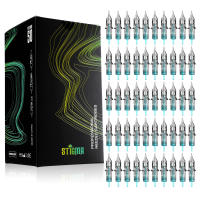 STIGMA 50PCS Agujas De Tatuaje Cartridge De Calidad Superior 0.3/0.35MM Azul Desechables Estériles Seguridad Suministro Profesional - details 6