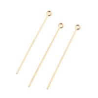 Pares De Clavos De Cabeza Redonda Y Plana De Oro Puro 14K Para La Creación De Joyas Pendientes Encuentros De Joyería - details 1