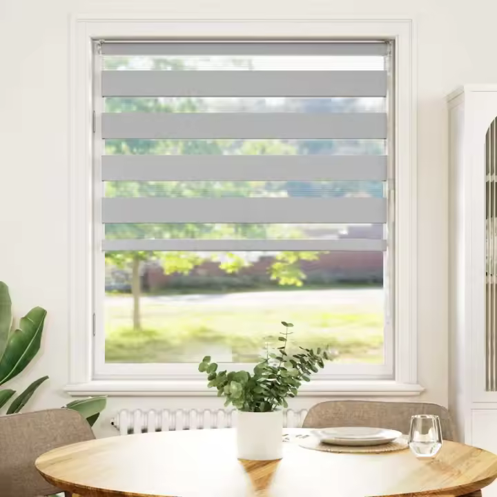 Estor cebra gris claro 95x150 cm tejido ancho 90,9 cm poliéster - 1
