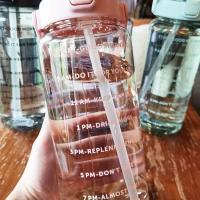 Botella De Agua Portátil De 2L Con Palanca Y Marca De Tiempo Para Deportes Al Aire Libre Y Fitness Capacidad Grande De Plástico - details 5