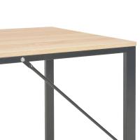 vidaXL Escritorio para ordenador color roble y negro 120x60x73 cm - details 5