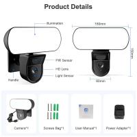 Cámara De Floodlight 3MP Tuya Luz Exterior Impermeable Sensor Inteligente Vigilancia De Seguridad IP WiFi 10W Jardín Puerta Exterior - details 12