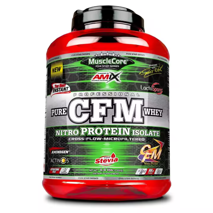AMIX CFM Nitro Protein Isolate 2kg + Shaker - Amix Nutrition  Para Musculación│aislado de proteína de sueroCFM®y de ActiNOS™ - 1