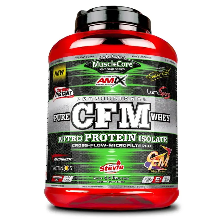 AMIX CFM Nitro Protein Isolate 2kg + Shaker - Amix Nutrition  Para Musculación│aislado de proteína de sueroCFM®y de ActiNOS™ - 1