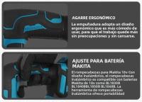 Sierra Eléctrica Curva Portátil Multifuncional Para Carpintero Sin Cable Compatible Con Batería Makita 18V Velocidad 3500RPM - details 3