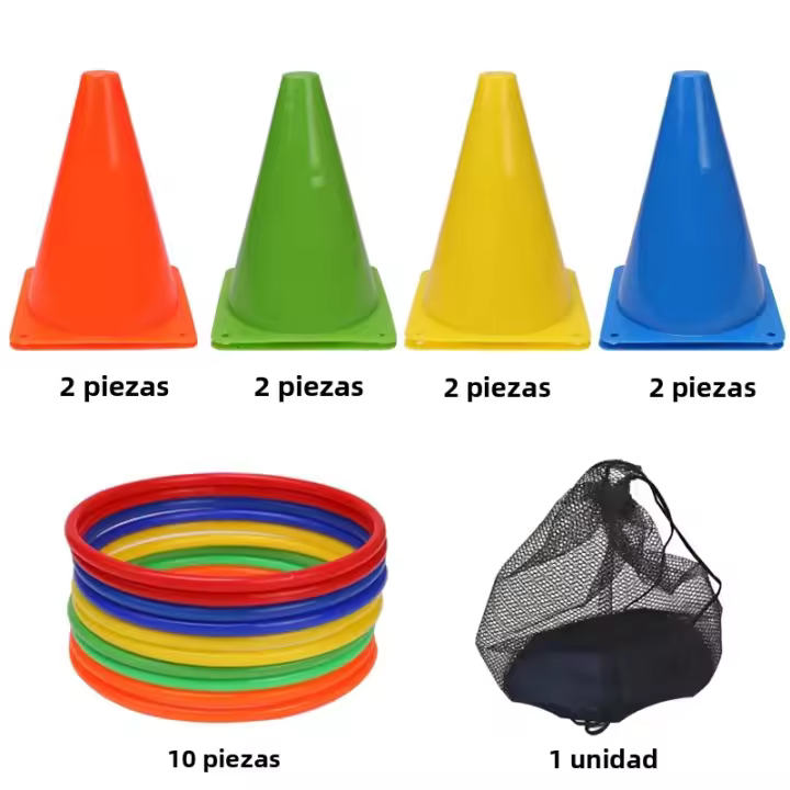 Juego De Barricadas De Fútbol Con Bucket De Señal 18cm Durables Y Anticaídas Material Protector Medio Ambiente Para Entrenamiento - 1