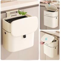 Compost Bin Kitchen Garbage Can 1.8 Gallon Countertop Indoor Small Hanging Trash Can with Lid Compo - details 1