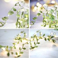 Luces De Hojas Doradas LED Para Decoración De Navidad Y Bodas En Sala De Estar Y Dormitorio Con Pilas Incluidas - details 5