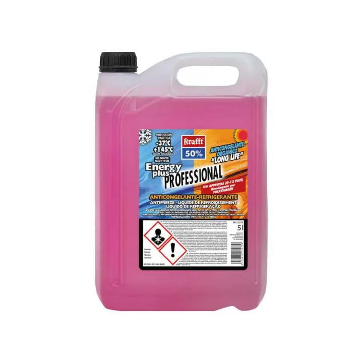 Krafft Anticongelante Energy Plus CC. 50% (G-12+) Orgánico 5L - Protección de Metales - 1